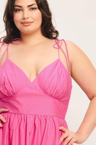 PRETTY IN PINK WOVEN MIDI DRESS - Glamourous Grace LLC