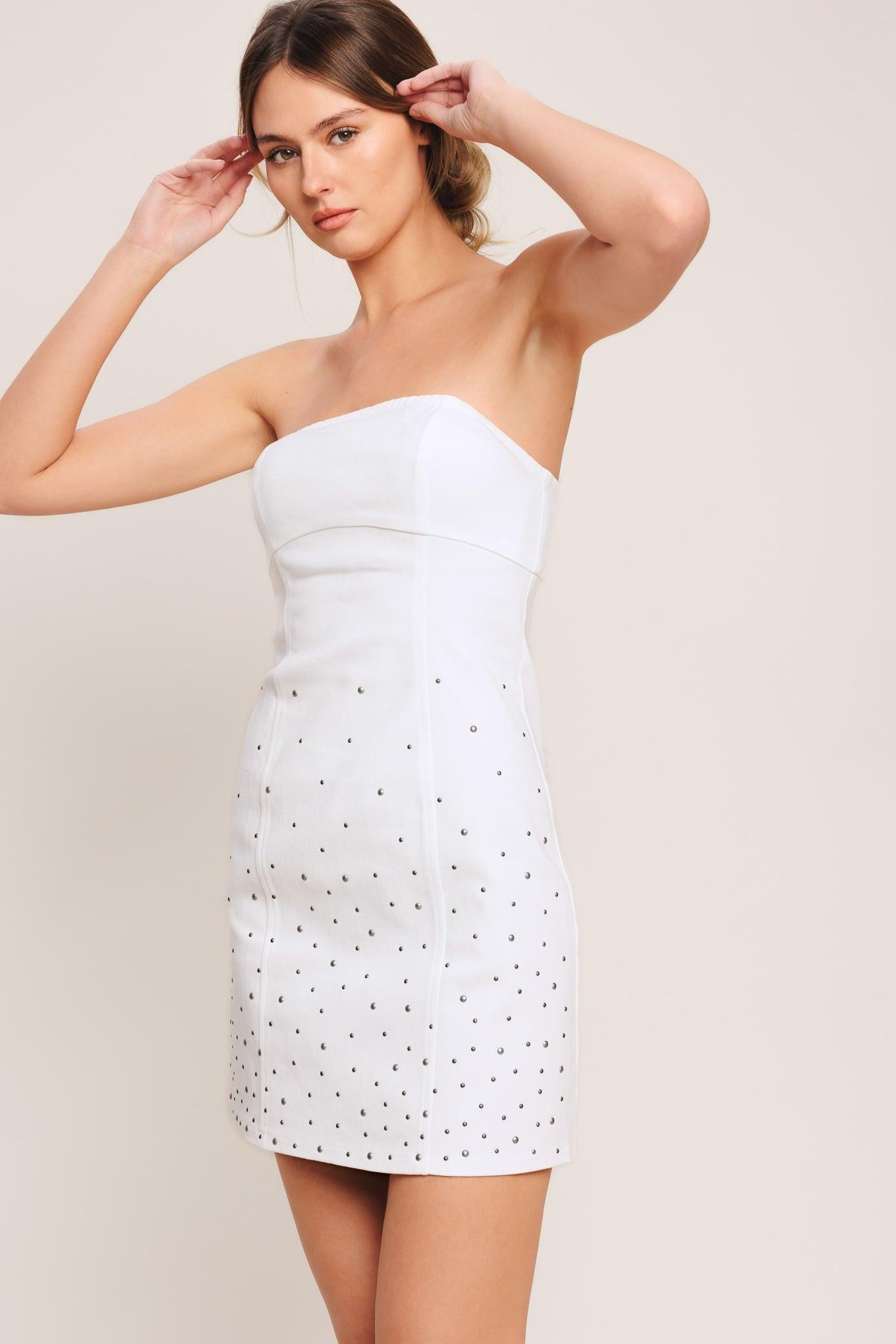CITY TO COAST WOVEN MINI DRESS - Glamourous Grace