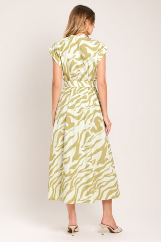 SOFT ZEBRA WOVEN MIDI SHIRT DRESS - Glamourous Grace