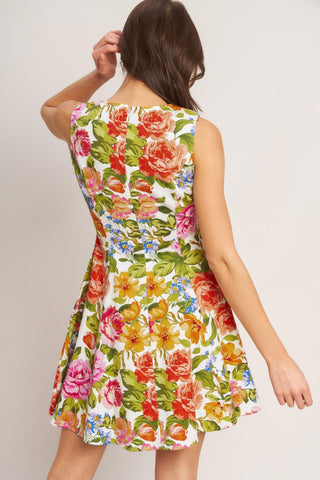 SUMMER LOVE FLORA WOVEN MINI DRESS - Glamourous Grace