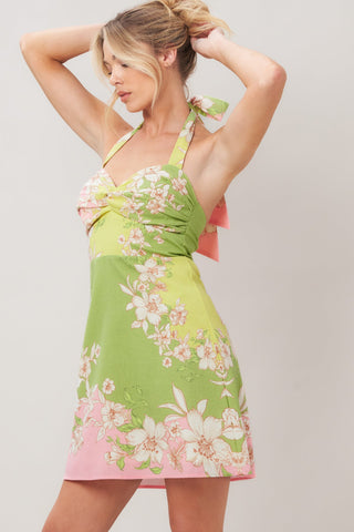 GLOW BLOSSOM WOVEN MINI DRESS - Glamourous Grace