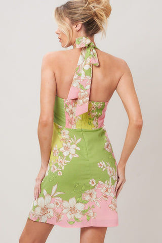 GLOW BLOSSOM WOVEN MINI DRESS - Glamourous Grace