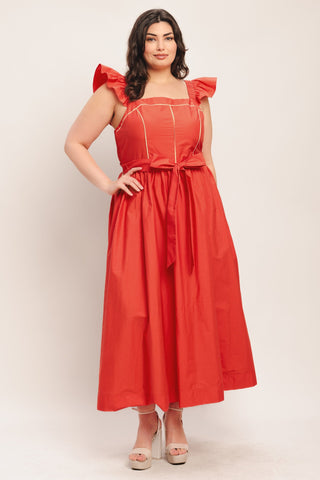 SUNSET ROMANCE WOVEN MIDI DRESS - Glamourous Grace LLC