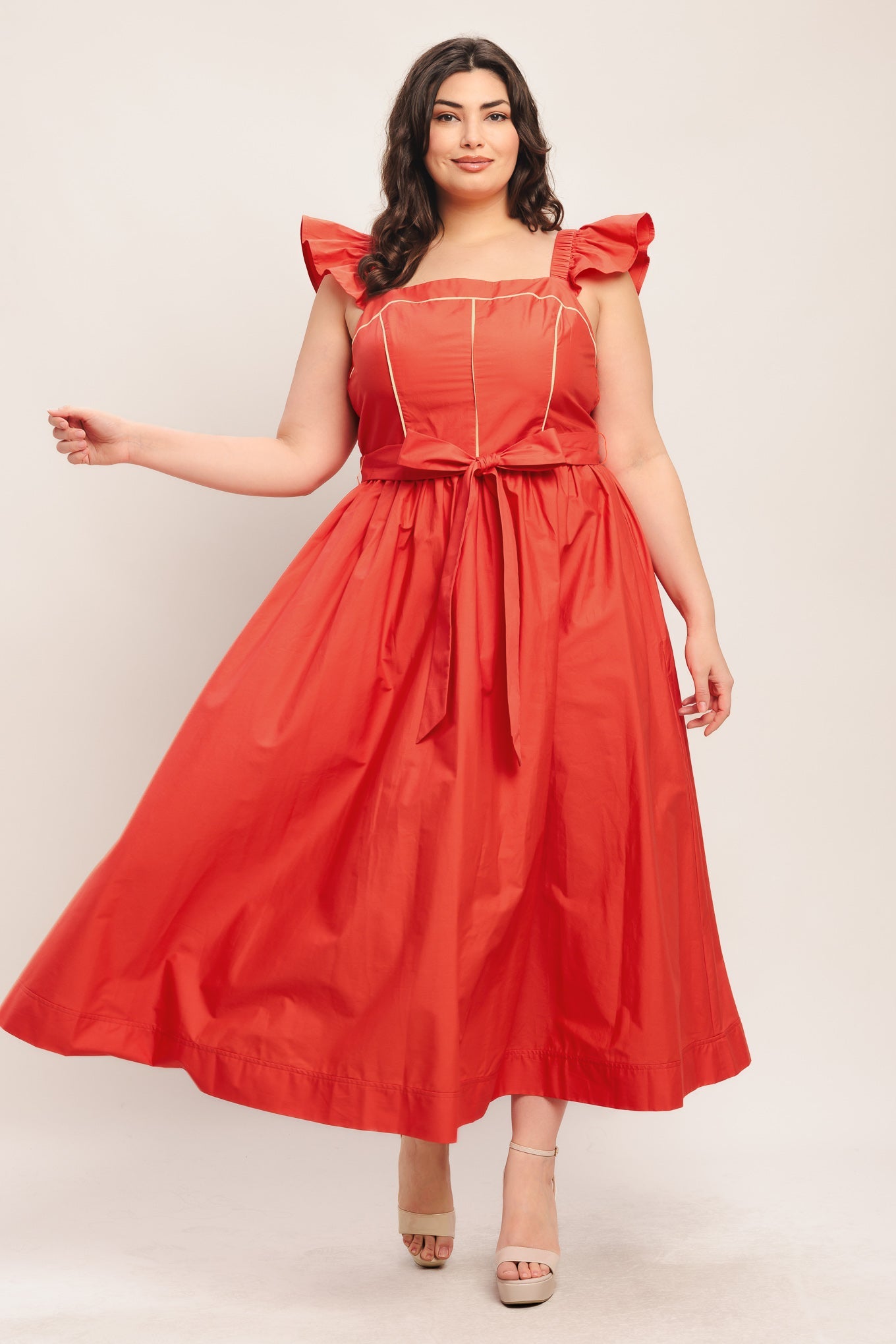 SUNSET ROMANCE WOVEN MIDI DRESS - Glamourous Grace LLC