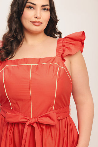 SUNSET ROMANCE WOVEN MIDI DRESS - Glamourous Grace LLC