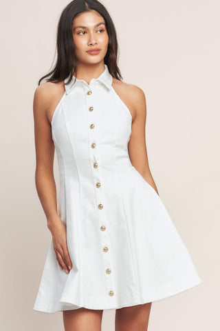 ALWAYS ADORABLE WOVEN MINI DRESS - Glamourous Grace