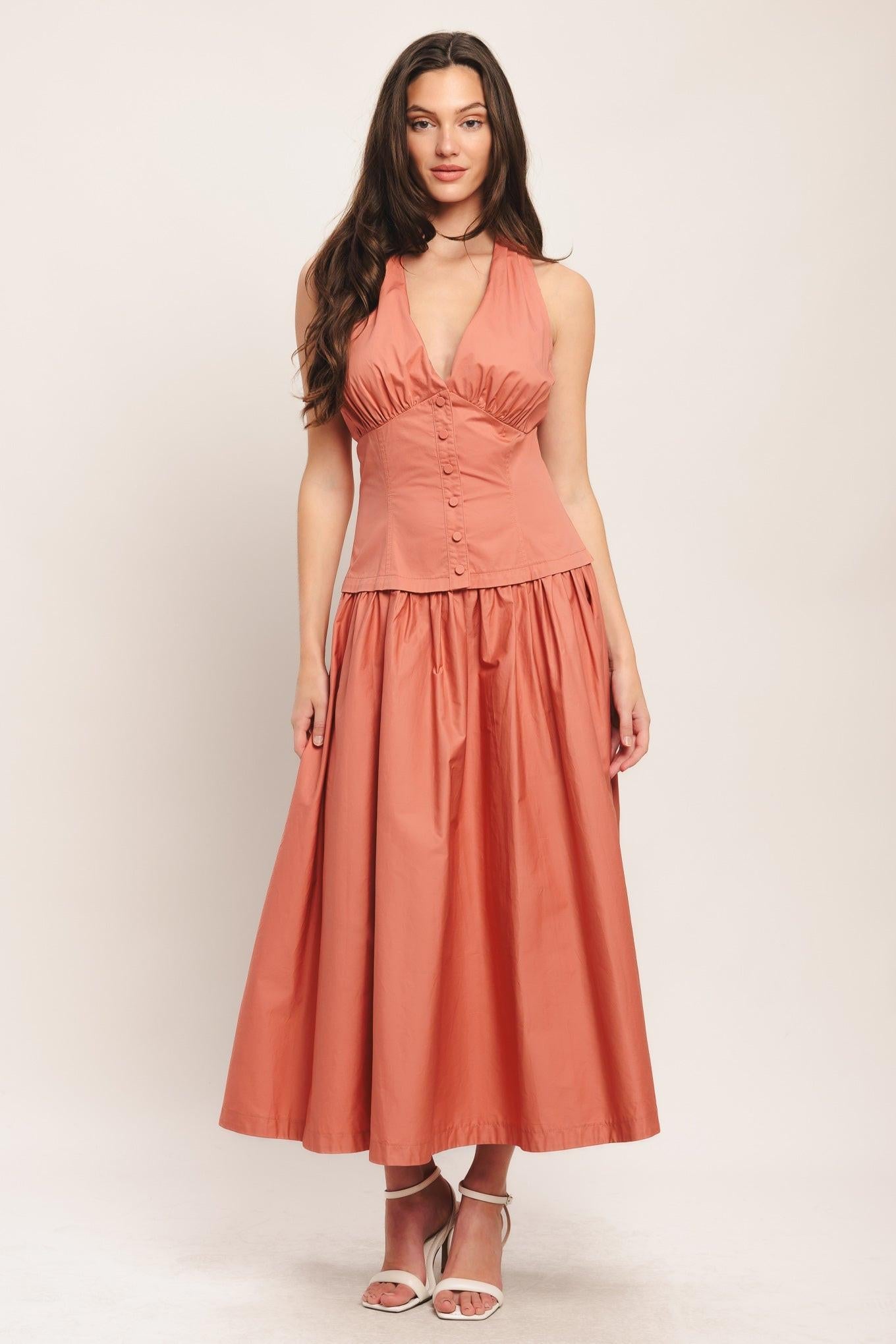 SUNSET MUSE WOVEN MIDI DRESS - Glamourous Grace