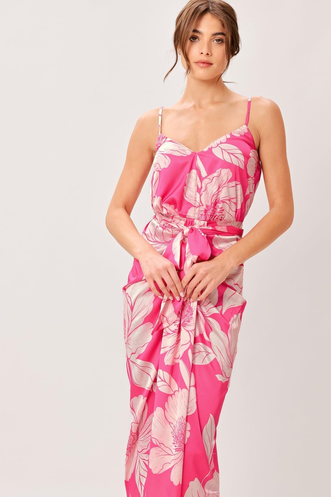 BOLD PETALIA WOVEN MIDI DRESS - Glamourous Grace