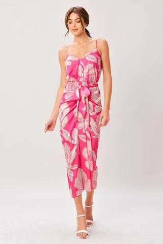 BOLD PETALIA WOVEN MIDI DRESS - Glamourous Grace