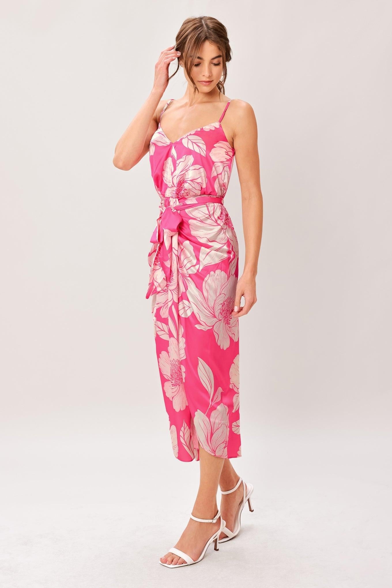BOLD PETALIA WOVEN MIDI DRESS - Glamourous Grace