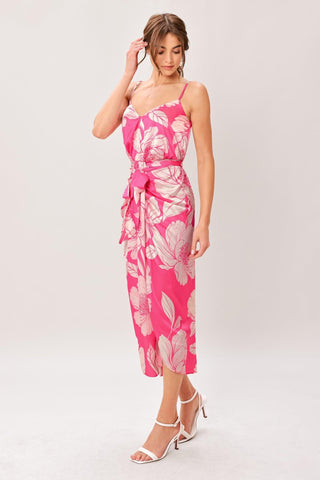 BOLD PETALIA WOVEN MIDI DRESS - Glamourous Grace