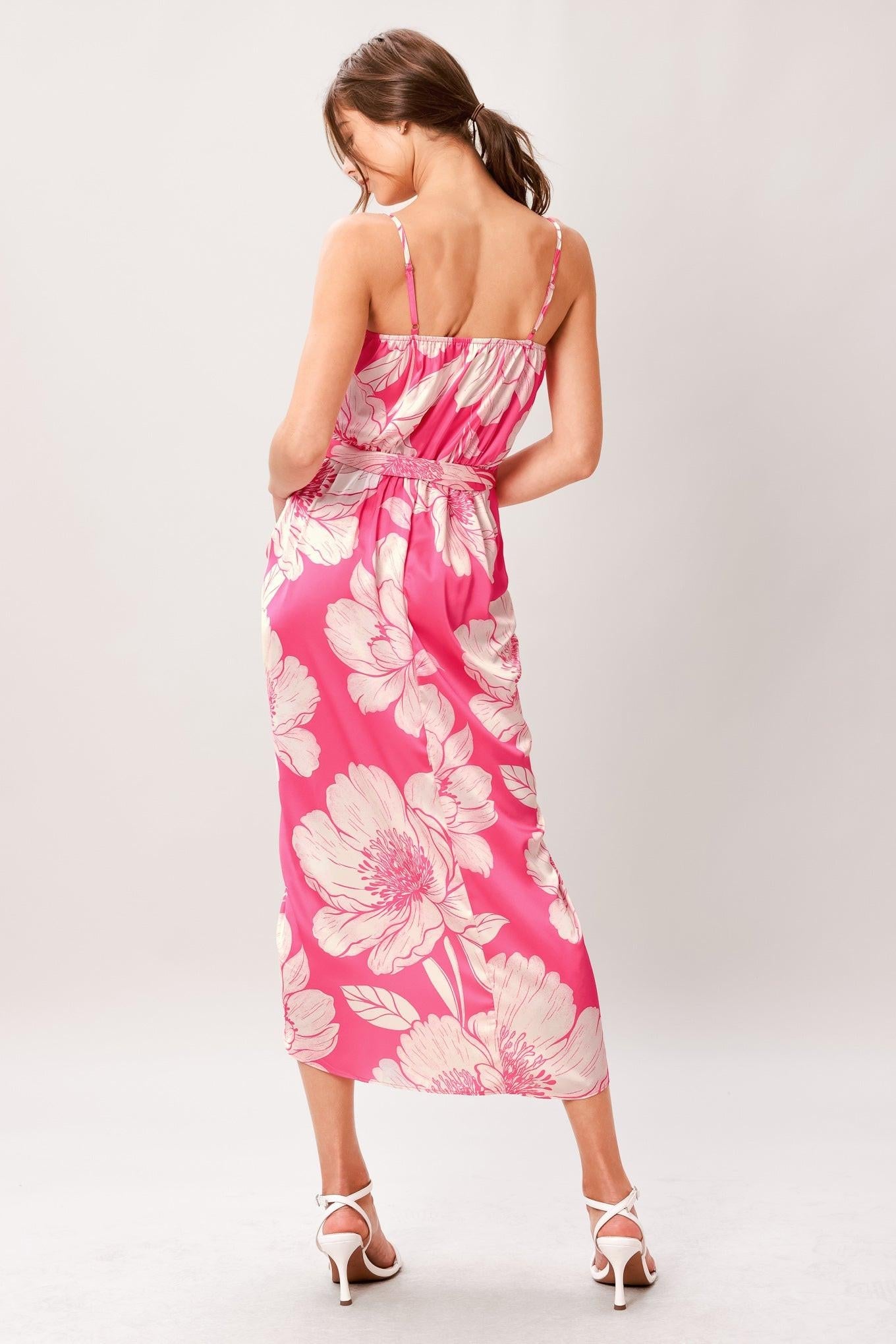 BOLD PETALIA WOVEN MIDI DRESS - Glamourous Grace