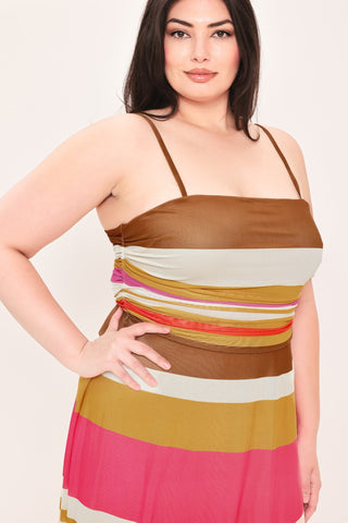 HEAT WAVES POWER MESH MIDI DRESS - Glamourous Grace
