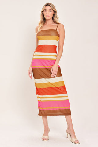 HEAT WAVES POWER MESH MIDI DRESS - Glamourous Grace
