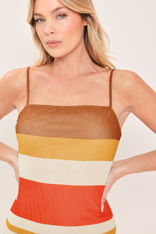 HEAT WAVES POWER MESH MIDI DRESS - Glamourous Grace