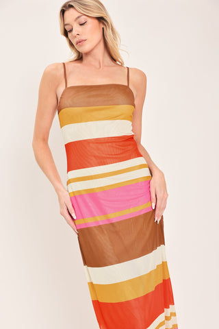 HEAT WAVES POWER MESH MIDI DRESS - Glamourous Grace