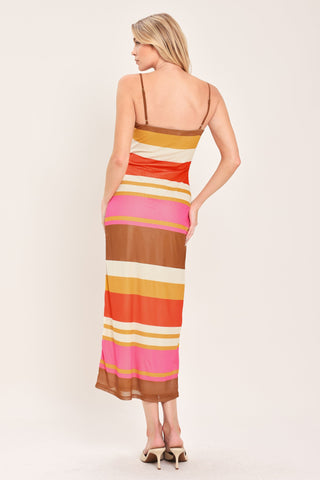 HEAT WAVES POWER MESH MIDI DRESS - Glamourous Grace