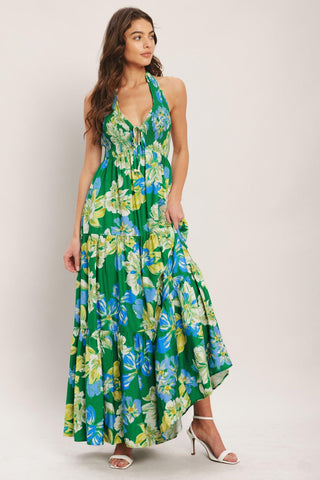 PALM SHORE BLOOM WOVEN MAXI DRESS - Glamourous Grace