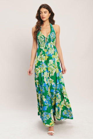 PALM SHORE BLOOM WOVEN MAXI DRESS - Glamourous Grace