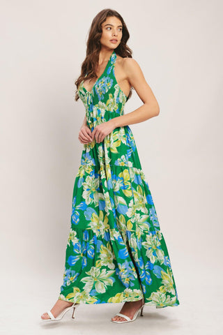PALM SHORE BLOOM WOVEN MAXI DRESS - Glamourous Grace