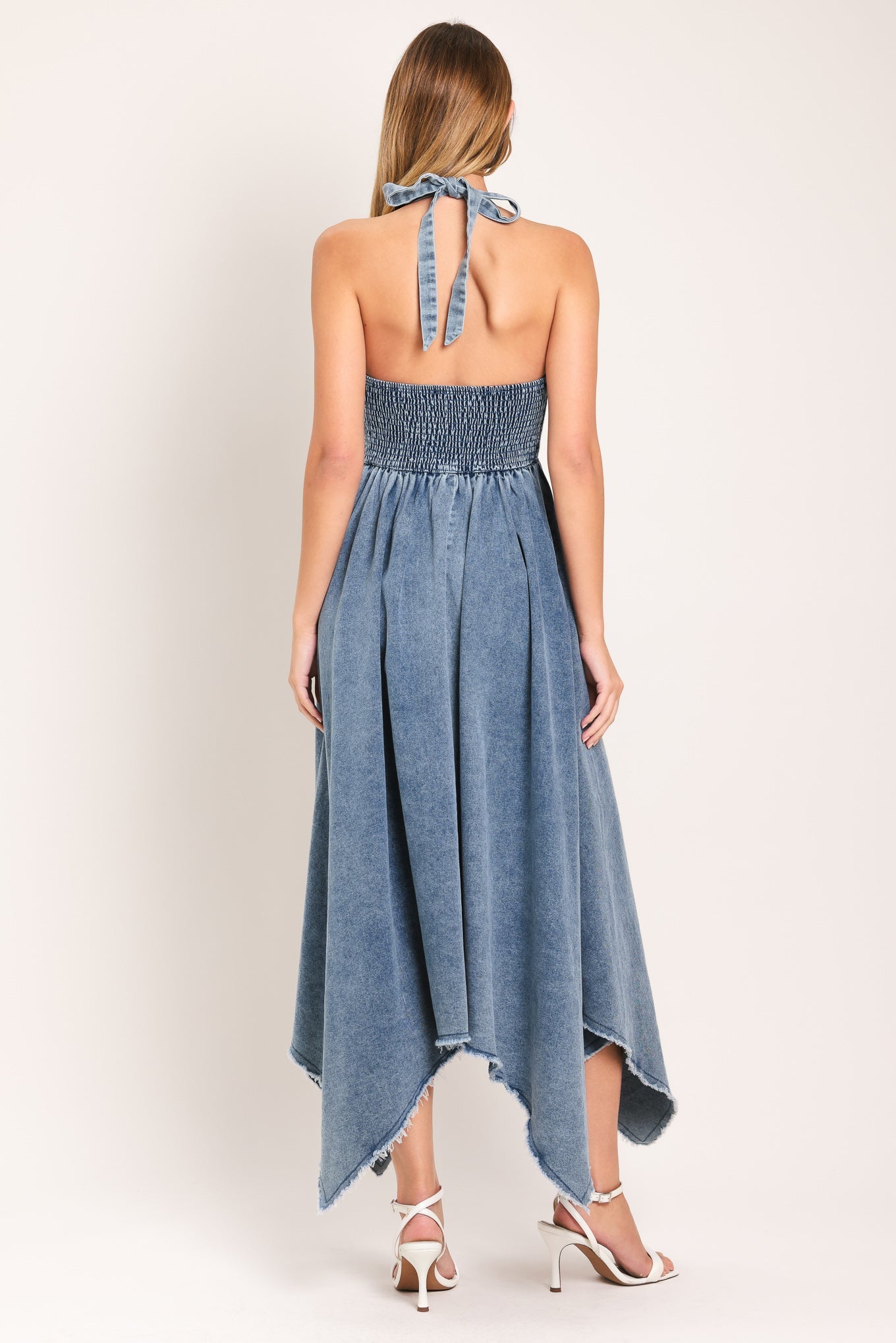SWEET EMBRACE DENIM MIDI DRESS - Glamourous Grace