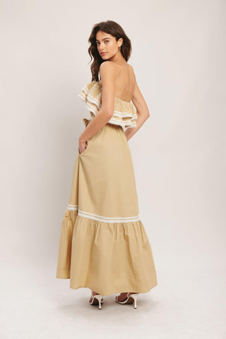 GOLDEN DUNE WOVEN ANKLE DRESS - Glamourous Grace