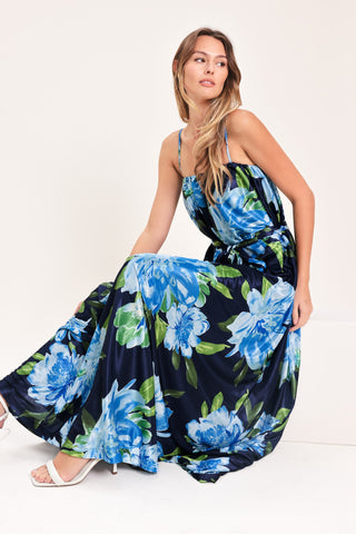 ELEGANT BLOSSOM WOVEN MAXI DRESS - Glamourous Grace