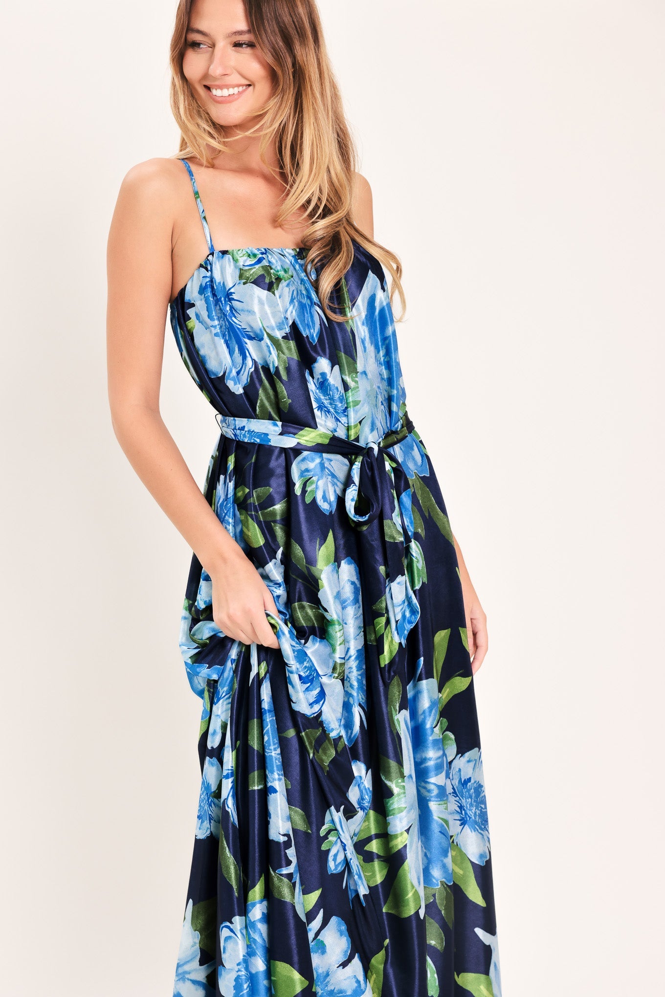 ELEGANT BLOSSOM WOVEN MAXI DRESS - Glamourous Grace