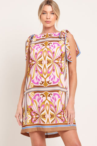 GOLDEN PSYCHE WOVEN MINI DRESS - Glamourous Grace