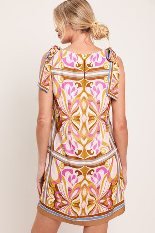 GOLDEN PSYCHE WOVEN MINI DRESS - Glamourous Grace