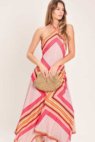 PARADISE CODE WOVEN MIDI DRESS - Glamourous Grace