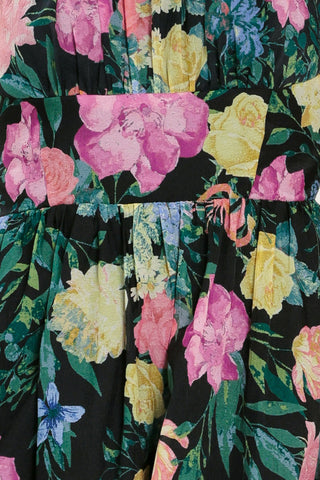 SHADOW FLORAL WOVEN MIDI DRESS - Glamourous Grace