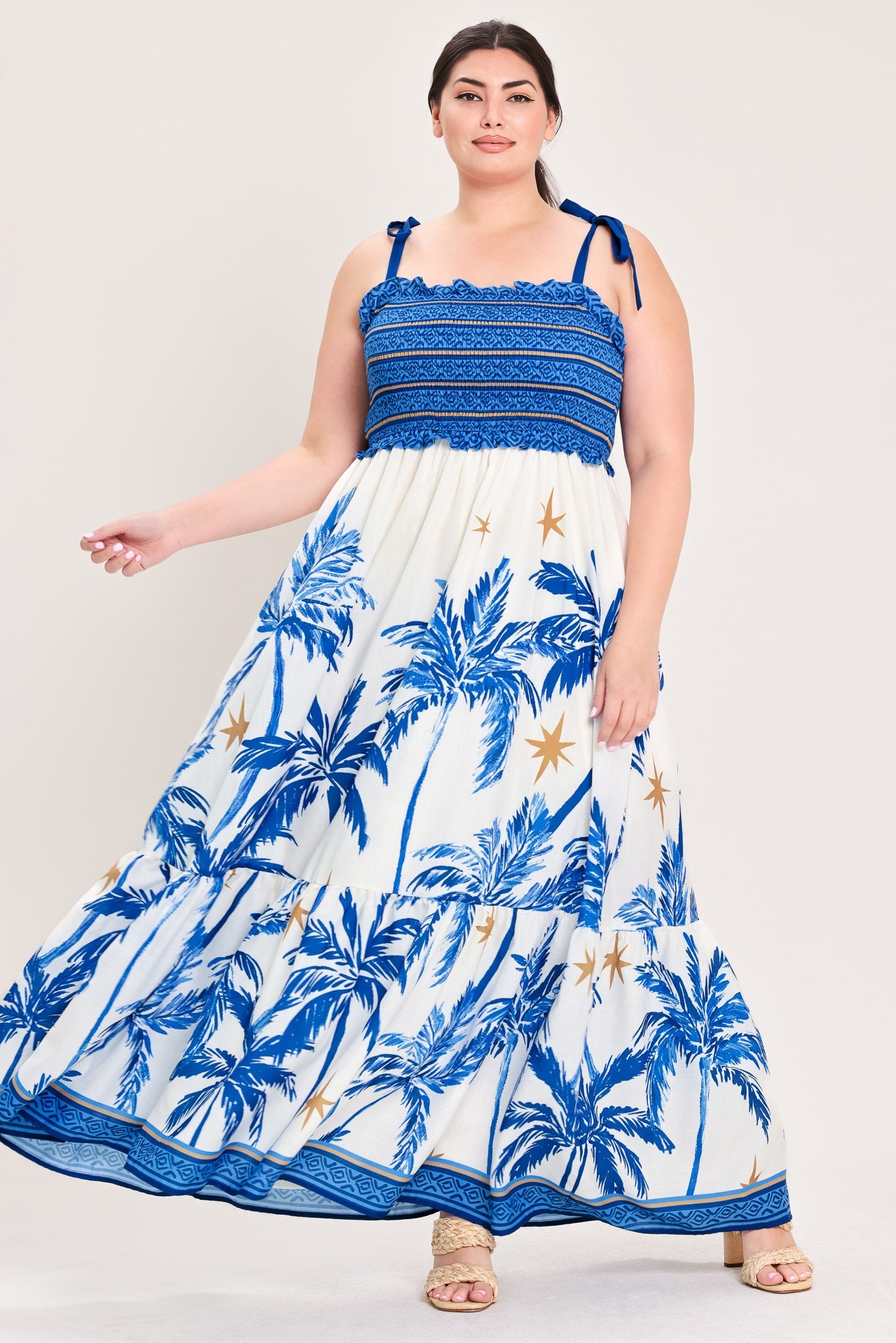 PALM ESCAPE WOVEN MAXI DRESS - Glamourous Grace