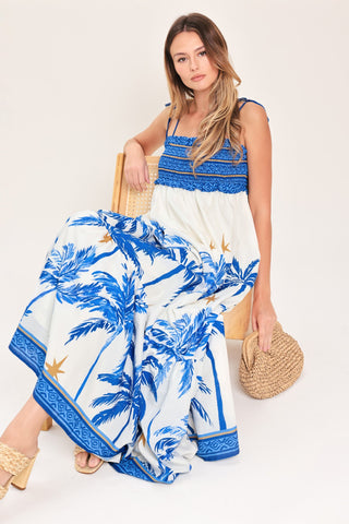 PALM ESCAPE WOVEN MAXI DRESS - Glamourous Grace