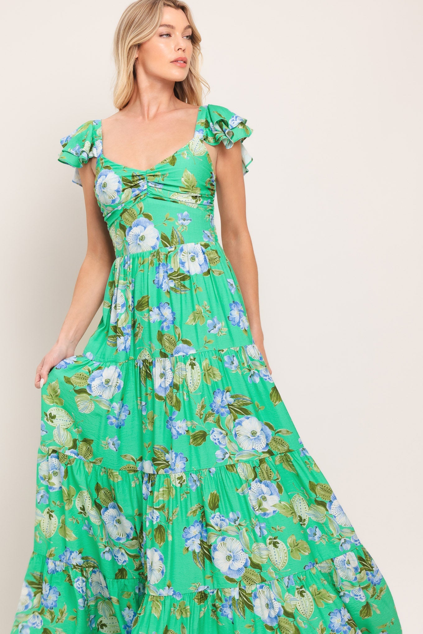 FRESH BLOSSOM WOVEN MAXI DRESS - Glamourous Grace