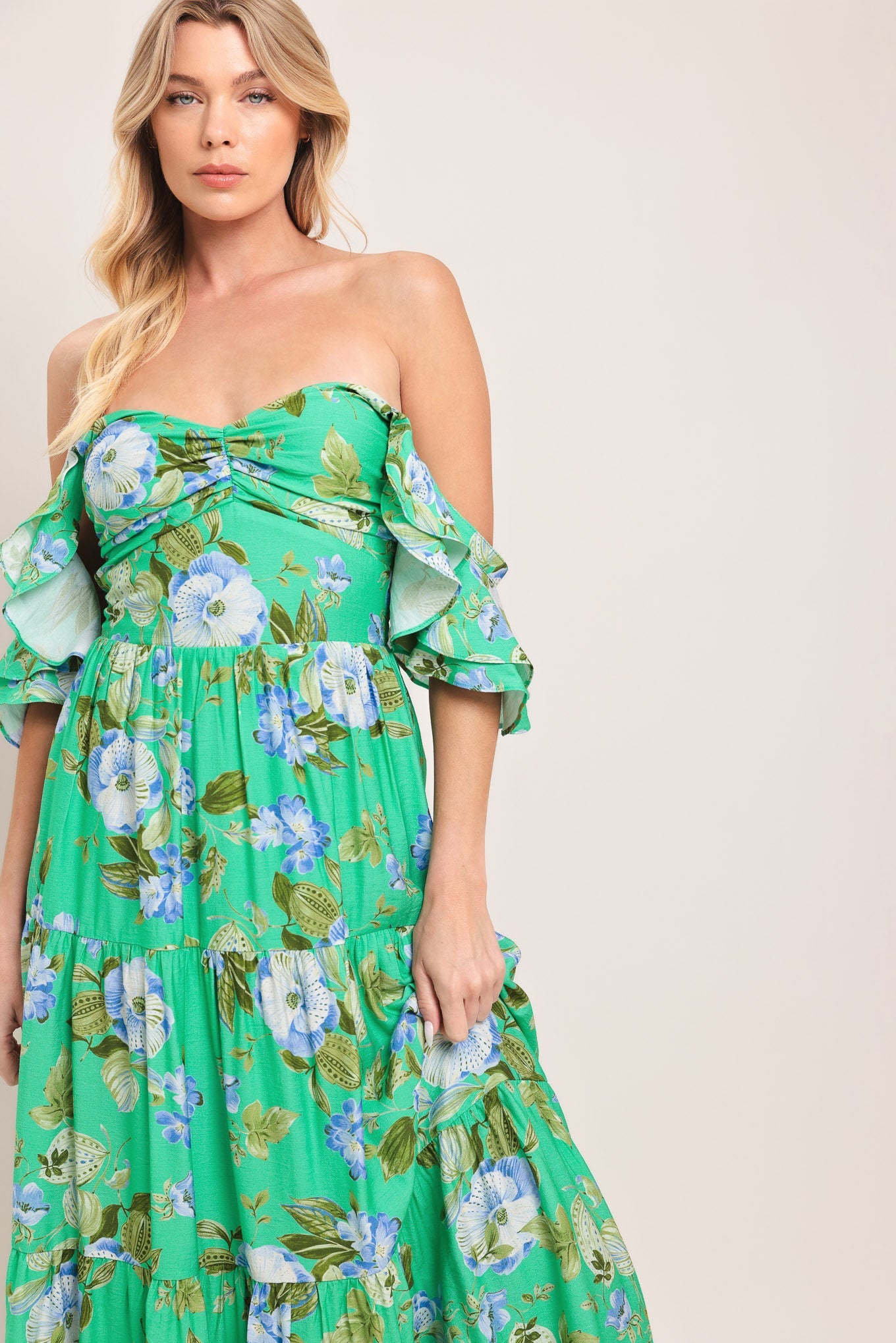 FRESH BLOSSOM WOVEN MAXI DRESS - Glamourous Grace