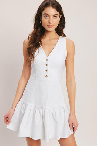 SKY GARDEN WOVEN MINI DRESS - Glamourous Grace
