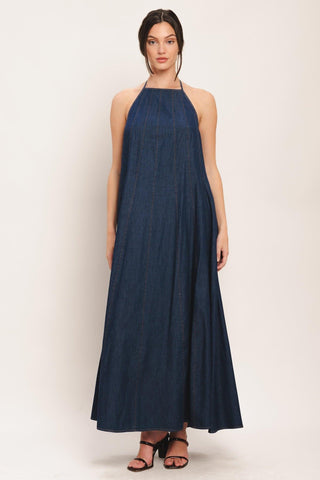QUIET STATEMENT DENIM MIDI DRESS - Glamourous Grace