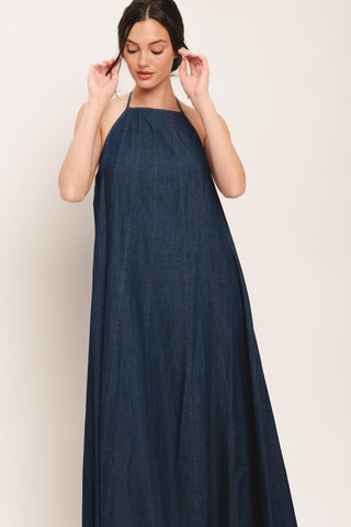 QUIET STATEMENT DENIM MIDI DRESS - Glamourous Grace