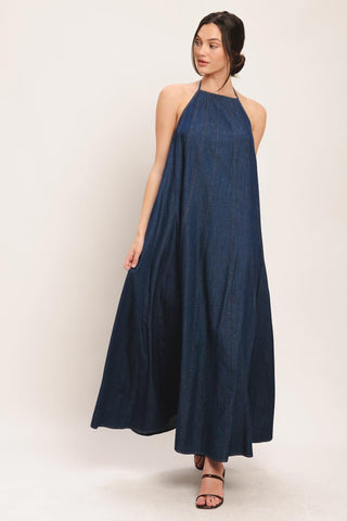 QUIET STATEMENT DENIM MIDI DRESS - Glamourous Grace
