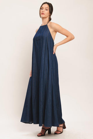 QUIET STATEMENT DENIM MIDI DRESS - Glamourous Grace