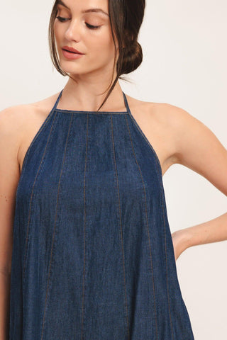QUIET STATEMENT DENIM MIDI DRESS - Glamourous Grace