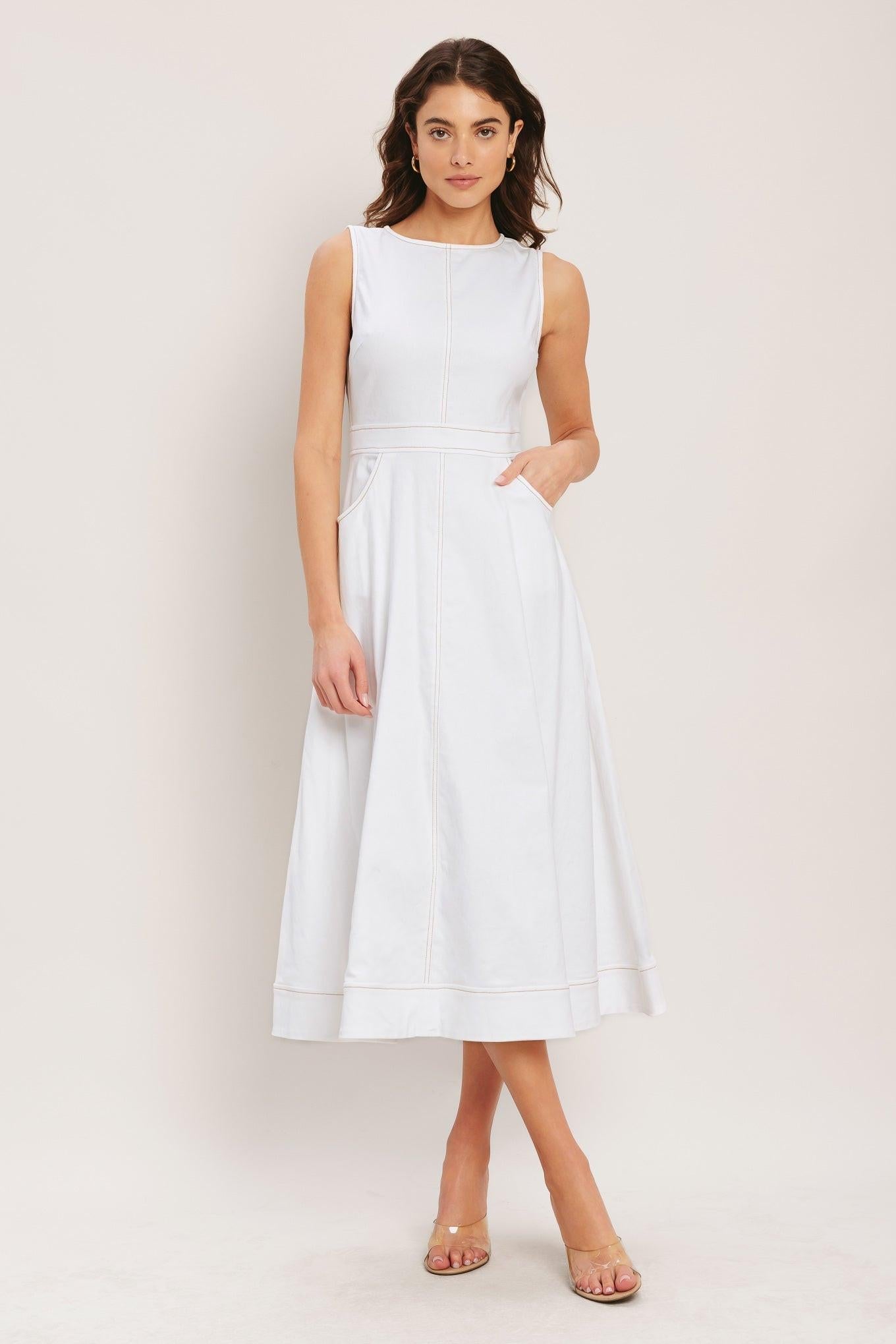CLOUDLIGHT SUMMER WOVEN MIDI DRESS - Glamourous Grace