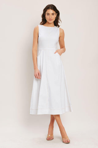 CLOUDLIGHT SUMMER WOVEN MIDI DRESS - Glamourous Grace