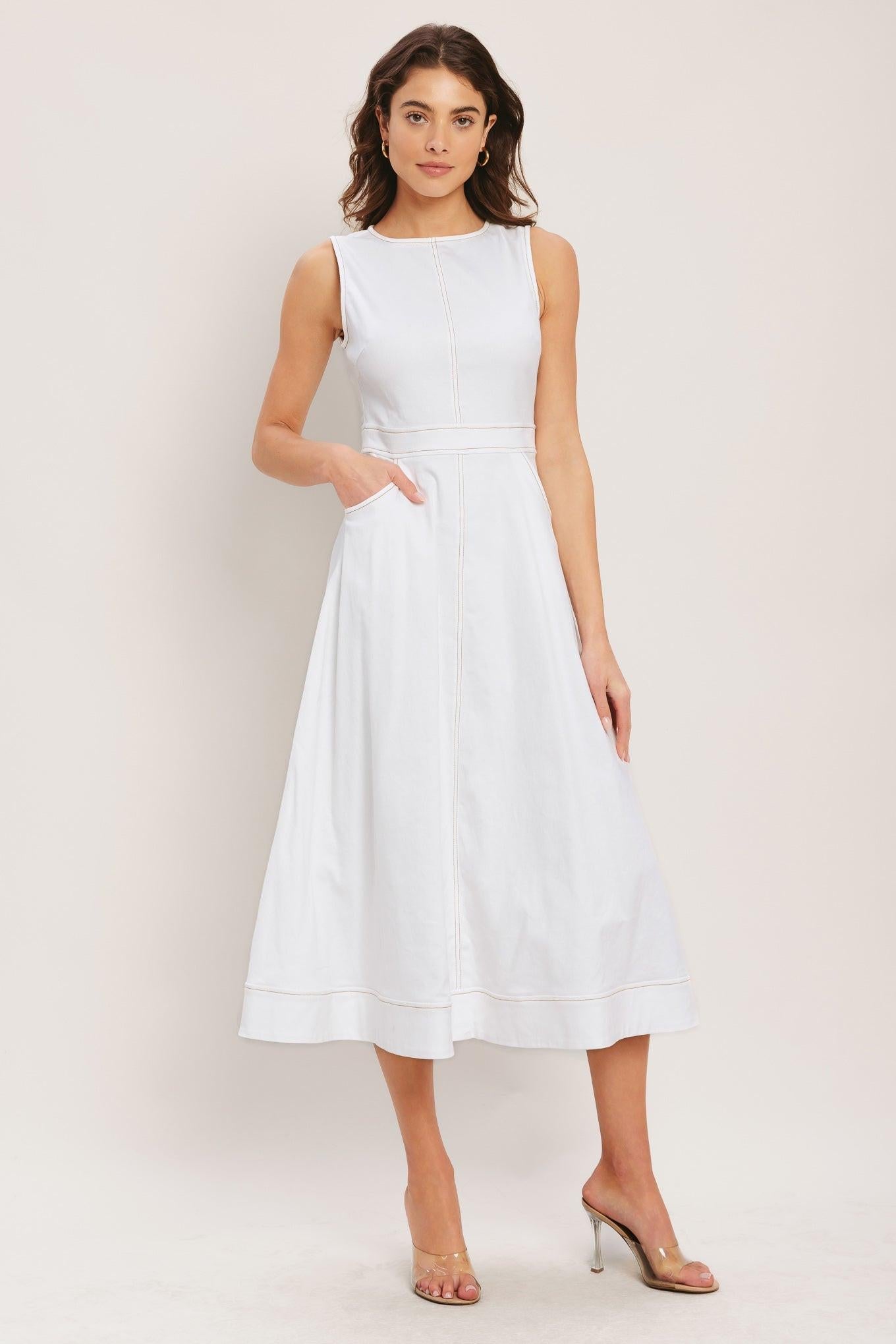 CLOUDLIGHT SUMMER WOVEN MIDI DRESS - Glamourous Grace