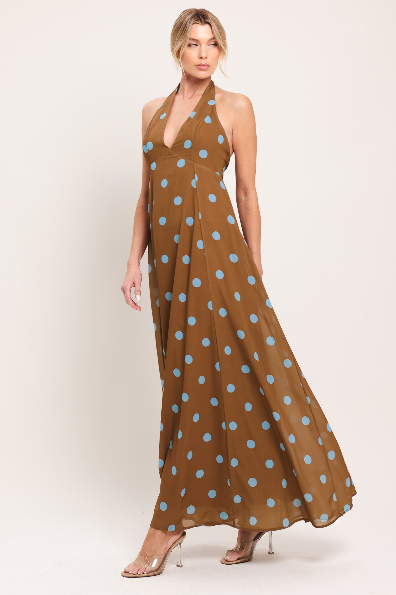 DOTTY LOVE WOVEN MIDI DRESS - Glamourous Grace LLC