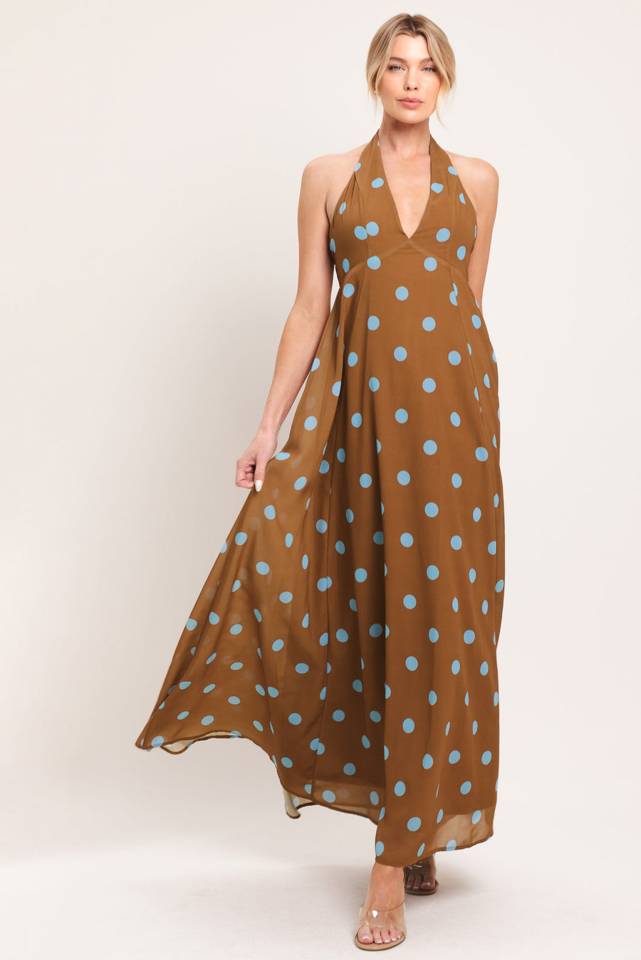 DOTTY LOVE WOVEN MIDI DRESS - Glamourous Grace