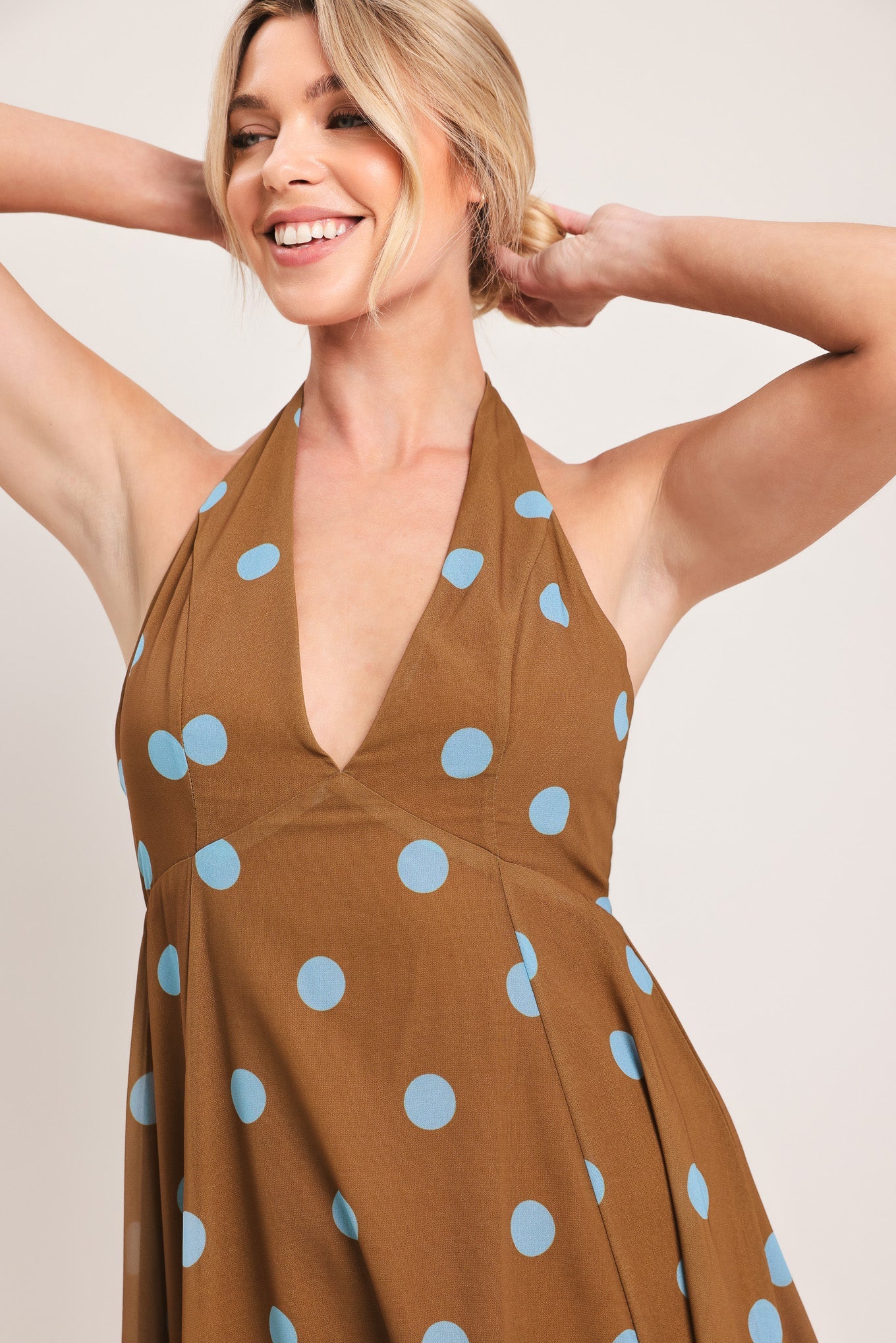DOTTY LOVE WOVEN MIDI DRESS - Glamourous Grace LLC