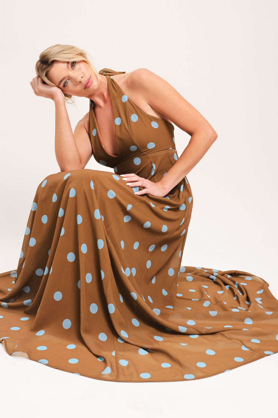 DOTTY LOVE WOVEN MIDI DRESS - Glamourous Grace