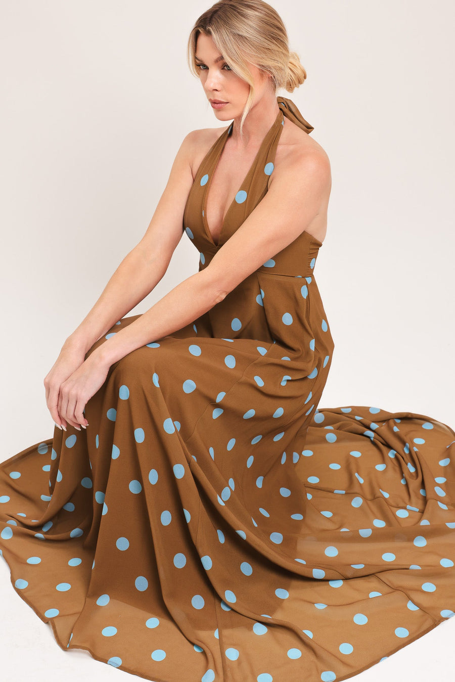 DOTTY LOVE WOVEN MIDI DRESS - Glamourous Grace